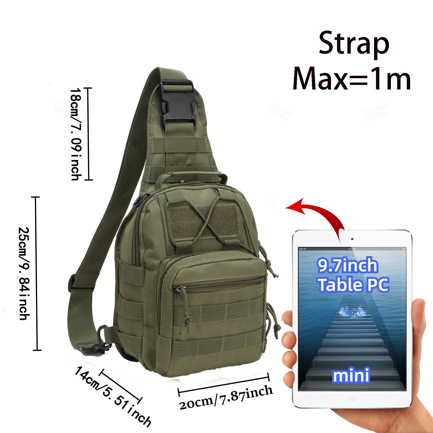 THURAM Outdoor Tactical Bag Ba - Outdoor Sport Day บทวิจารณ์และราคา