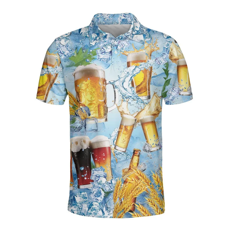 3D Printed Hawaiian Beer Polo  - Polo Shirt Equestrian บทวิจารณ์และราคา