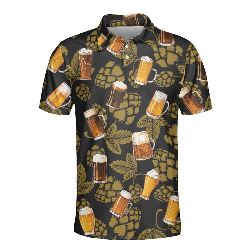 3D Printed Hawaiian Beer Polo  - Polo Shirt Equestrian บทวิจารณ์และราคา