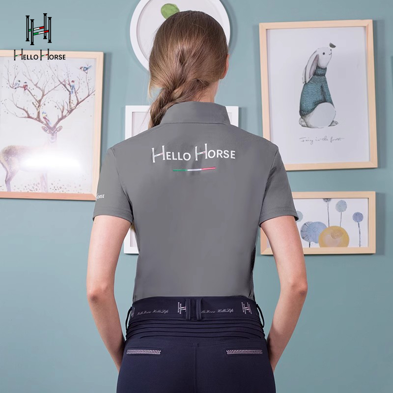 Hello Horse Equestrian Sports  - Polo Shirt Equestrian บทวิจารณ์และราคา