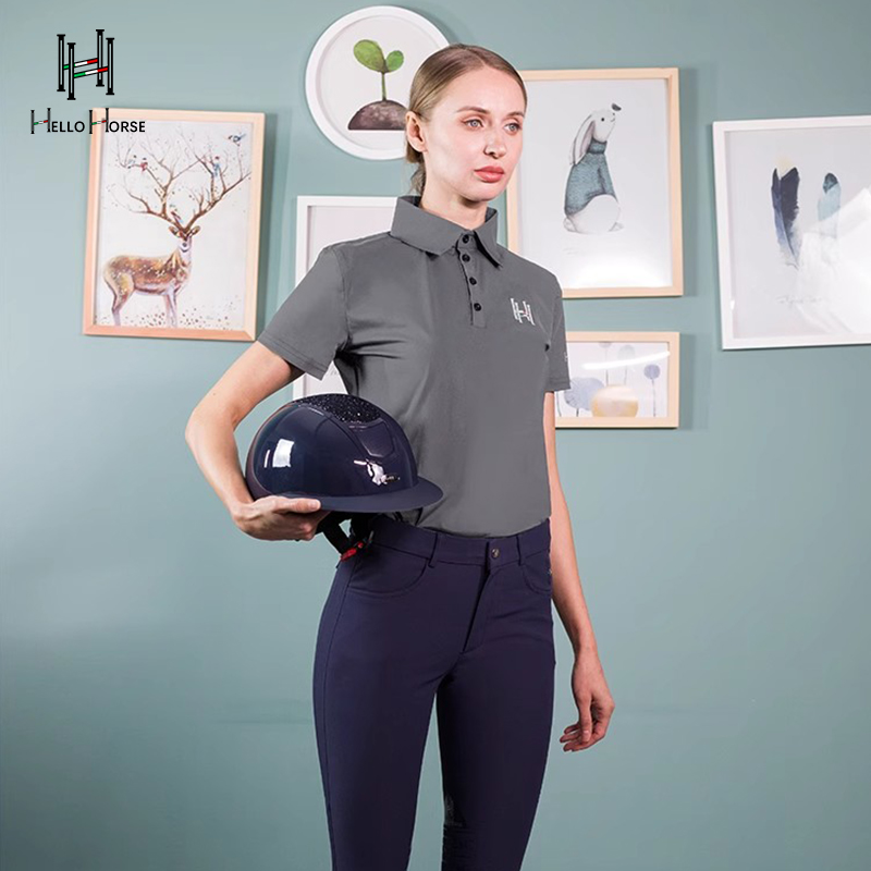 Hello Horse Equestrian Sports  - Polo Shirt Equestrian บทวิจารณ์และราคา
