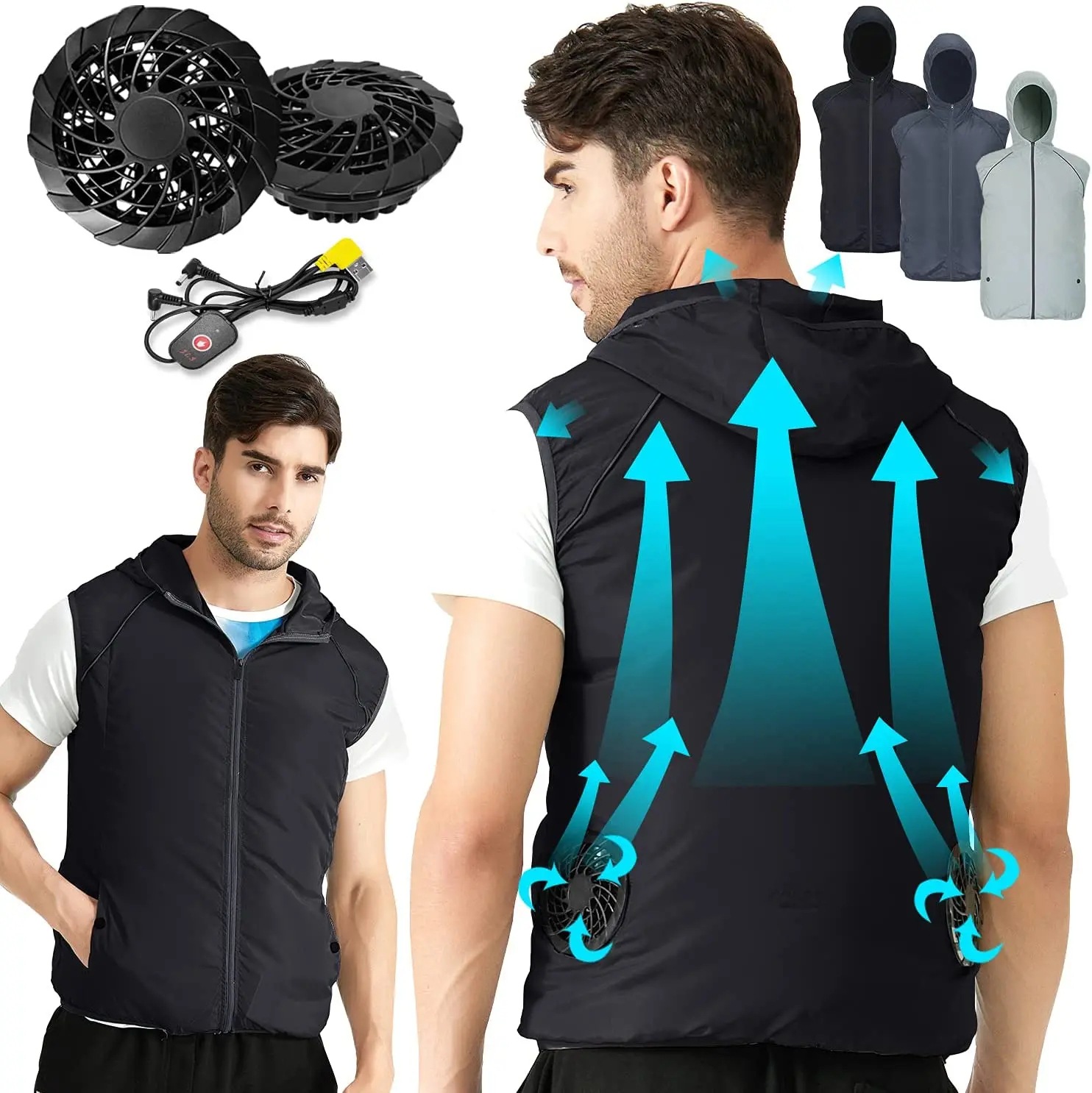Summer Sport Fan Air Condition - Outdoor Sport Brand Jacket บทวิจารณ์และราคา