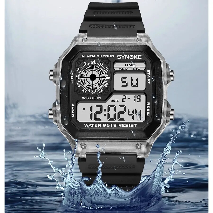 SYNOKE Digital Watches Men Spo - Outdoor Sport Lights บทวิจารณ์และราคา