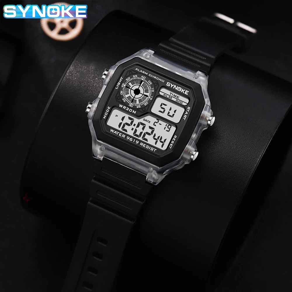 SYNOKE Digital Watches Men Spo - Outdoor Sport Lights บทวิจารณ์และราคา