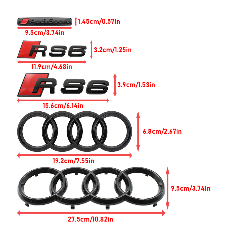 For Audi RS6 2016-2020 192mm 2 - Outdoor Sport Logo บทวิจารณ์และราคา