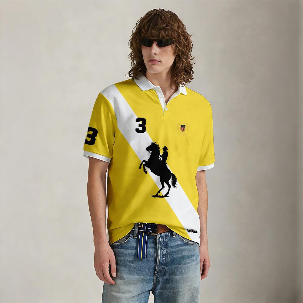 New Black And White Stripe Pol - Polo Shirt Equestrian บทวิจารณ์และราคา