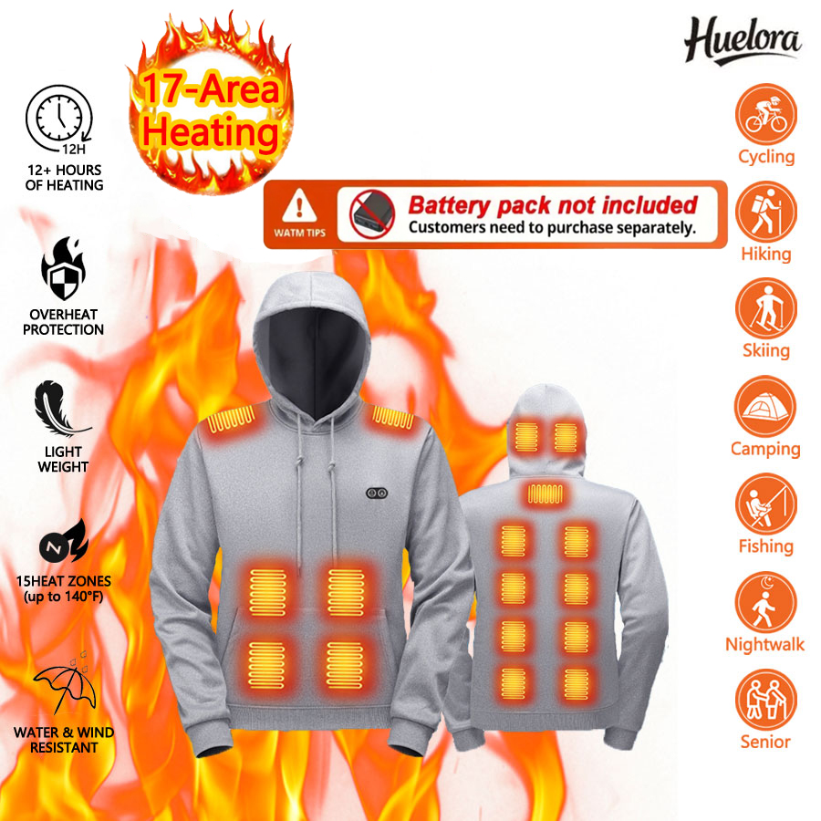 17 Zone Heating Hoodie Sweatsh - Outdoor Sport Coat บทวิจารณ์และราคา
