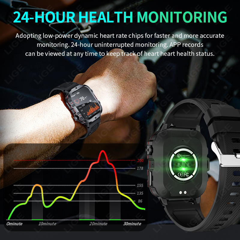 LIGE Outdoor Smart Watch Men 2 - Outdoor Sport Day บทวิจารณ์และราคา