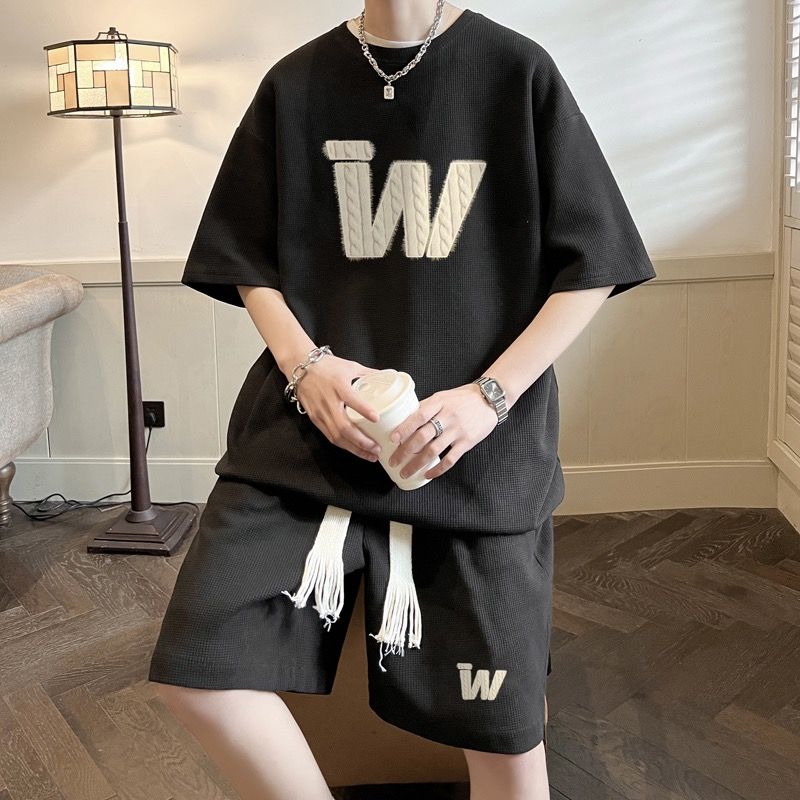 Men Summer Waffle Texture Shor - Outdoor Sportswear บทวิจารณ์และราคา