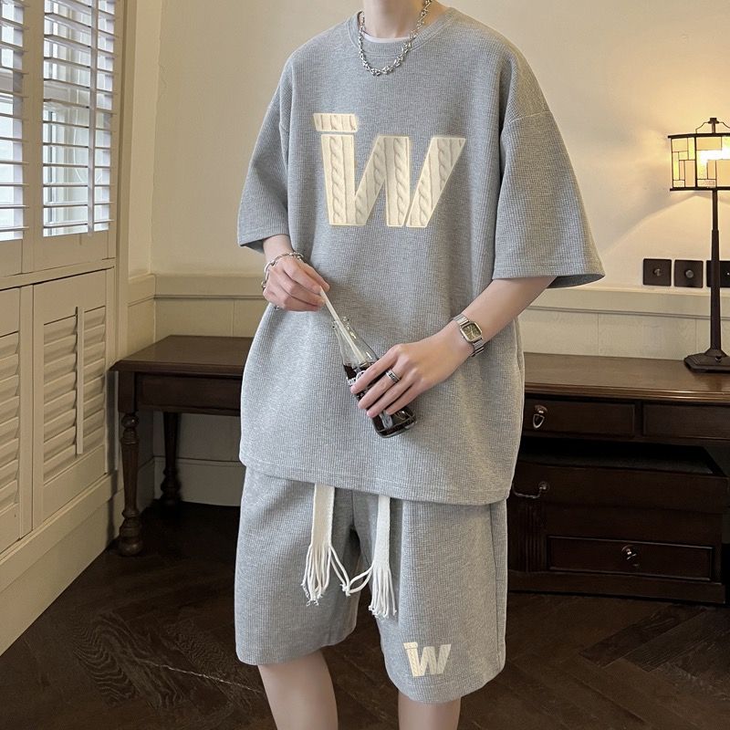 Men Summer Waffle Texture Shor - Outdoor Sportswear บทวิจารณ์และราคา